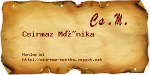 Csirmaz Mónika névjegykártya