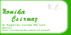 monika csirmaz business card